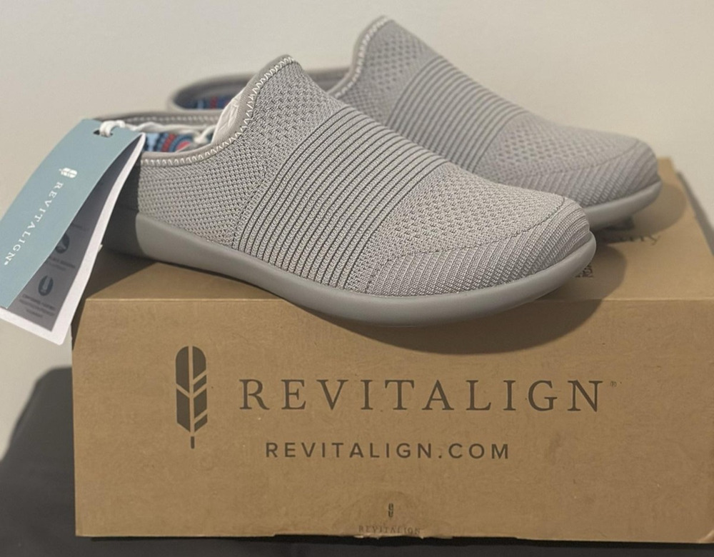 Revitalign Miranda Slip On Shoes Womens Size 9 Gray Mesh Comfort Casual